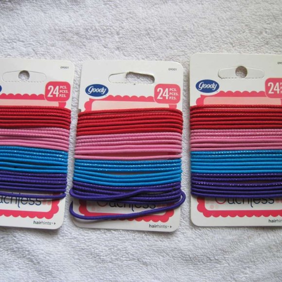 24 Goody 2008 Old Formula Elastic Tinsel Woven Thin Wide Ponytailer Hair Bands - Picture 13 of 13